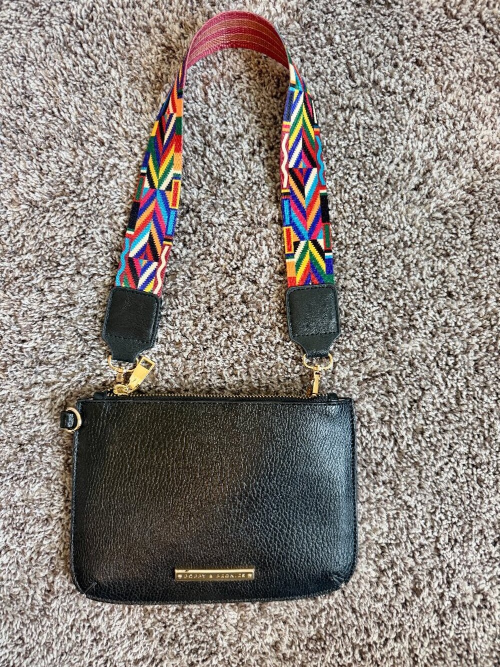 Poppy and Peonies Rainbow Strap Bag